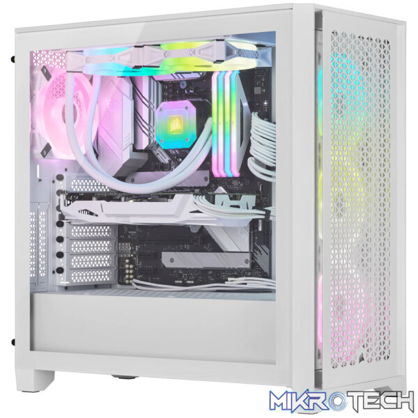 Corsair iCUE CC-9011232 4000D Airflow Tempered QL Edition Mid-Tower Gaming Case  White - Image 2